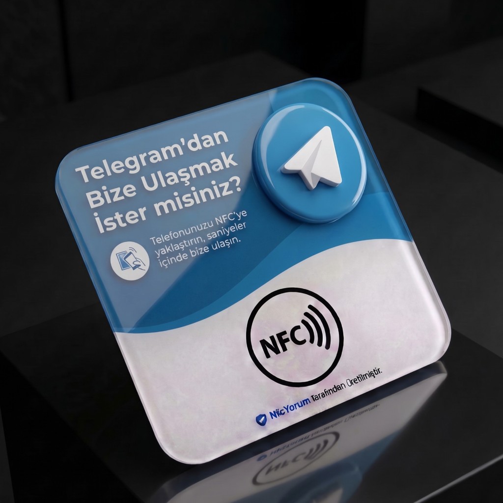 Telegram NFC Kartı (10×10 cm)