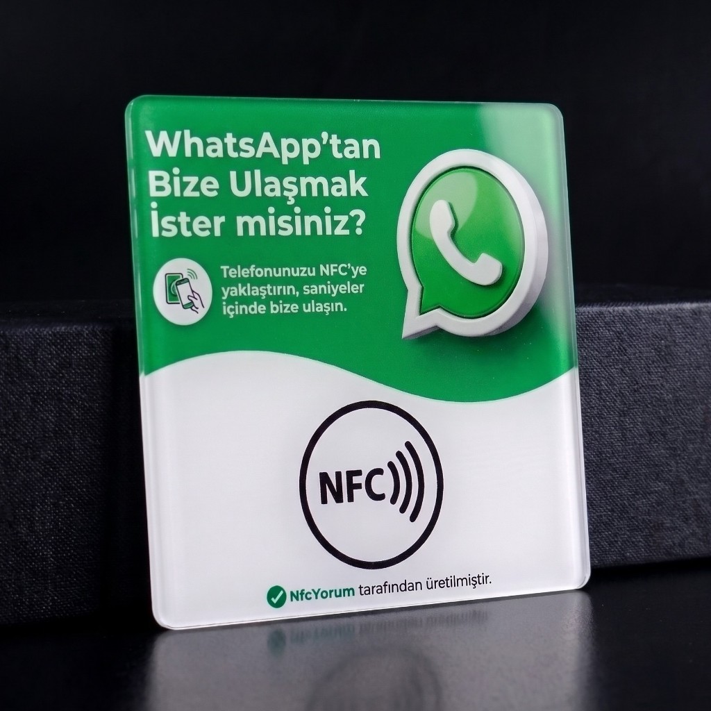 WhatsApp NFC Kartı (10×10 cm)